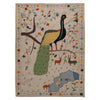 Embroidery Kilim Area Rug Handmade Beige Animal 5x8 ft