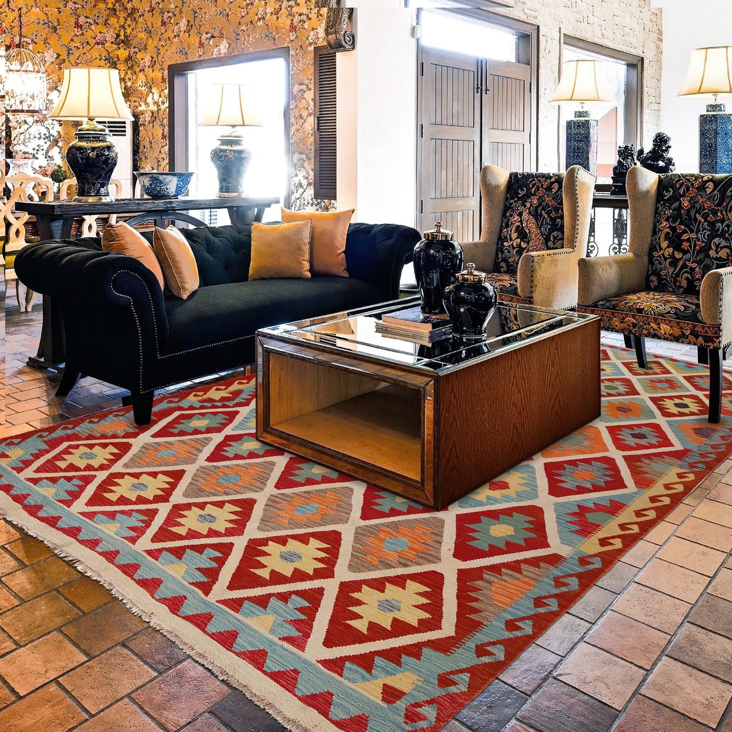 Handmade Multi Kilim Geometric 8x10 ft