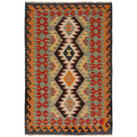 Handmade Multi Kilim Geometric 3x5 ft