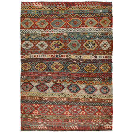 Handmade Multi Kilim Geometric 9x12 ft