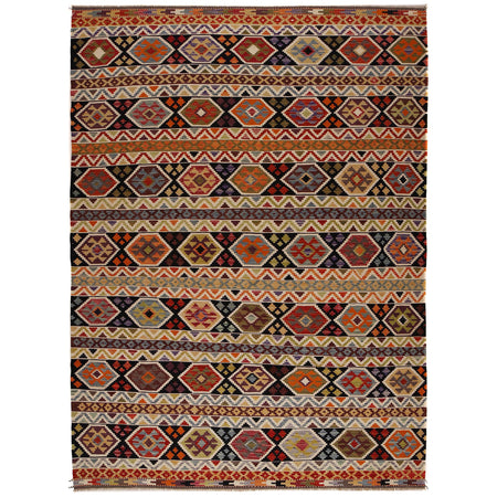 Handmade Multi Kilim Geometric 9x12 ft
