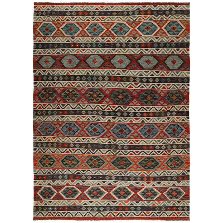 Handmade Multi Kilim Geometric 9x12 ft