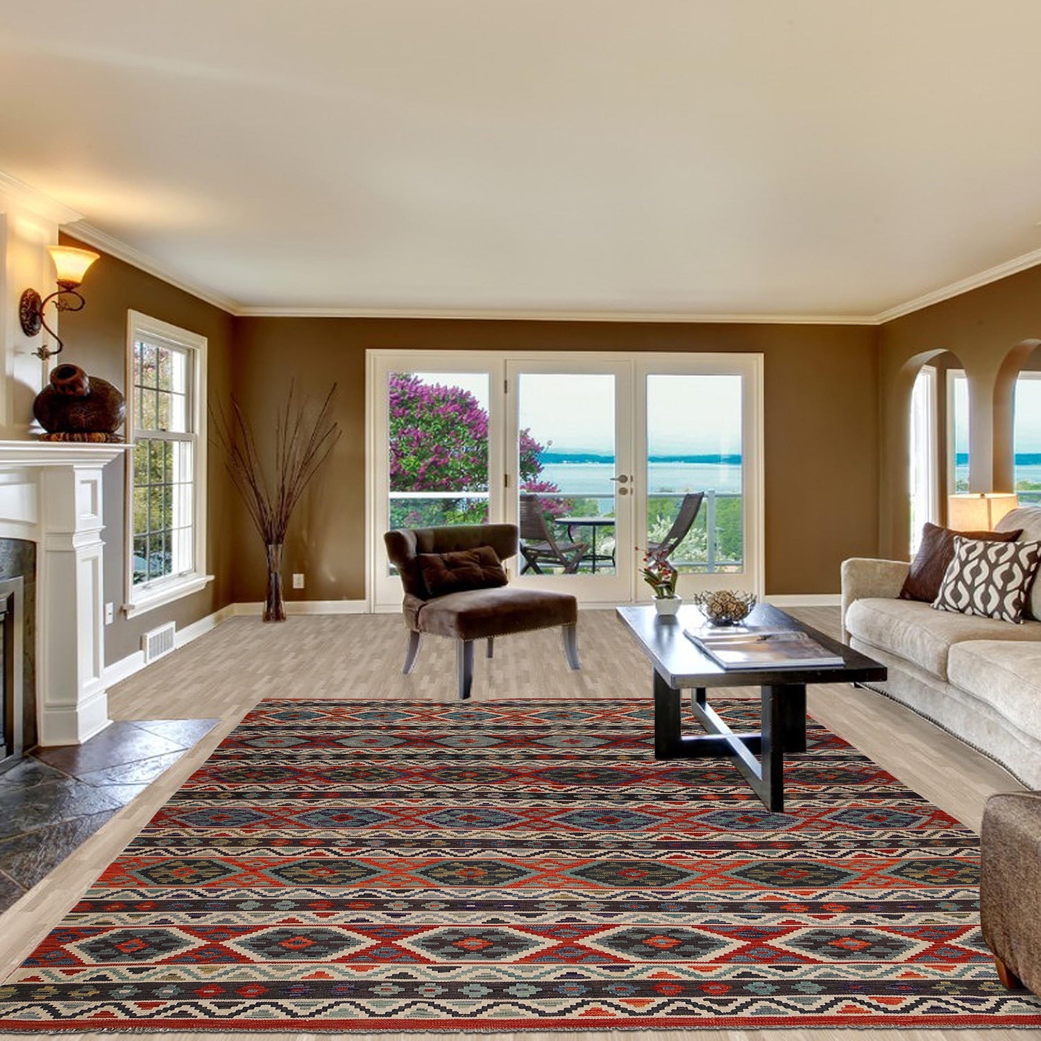 Handmade Multi Kilim Geometric 9x12 ft