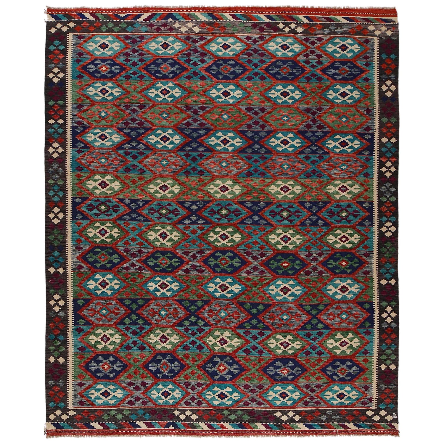 Handmade Multi Kilim Geometric 8x10 ft
