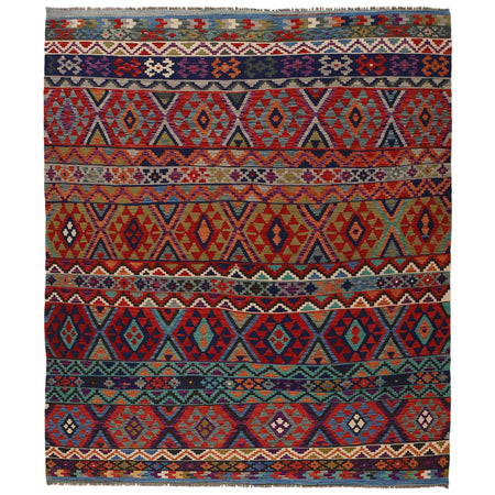 Handmade Multi Kilim Geometric 8x10 ft