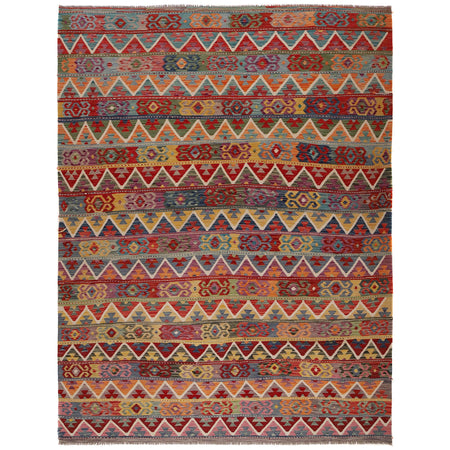 Handmade Multi Kilim Geometric 9x12 ft