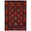 Maimana Kilim Area Rug Handmade Red Floral 6x9 ft