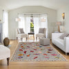 Embroidery Kilim Area Rug Handmade Multi Animal 5x8 ft