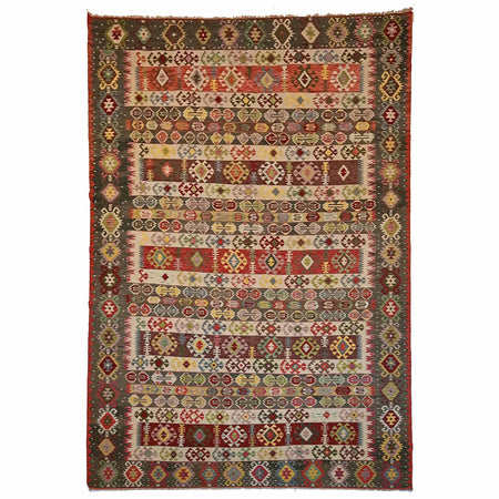 Handmade Multi Kilim Geometric 10x16 ft
