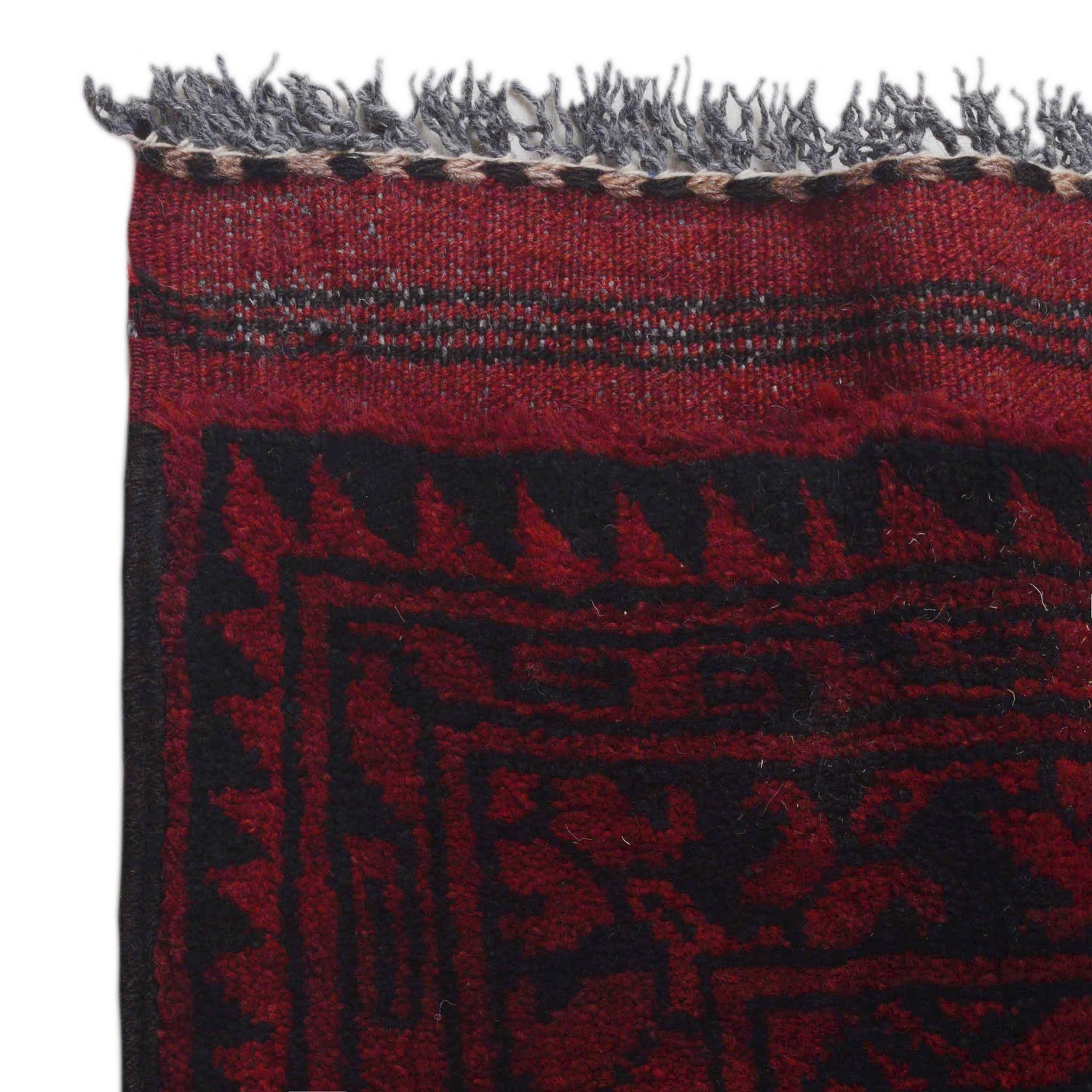 Filpa Area Rug Handmade Red Geometric 7x10 ft