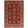 Oushak Area Rug Handmade Red Floral 7x10 ft