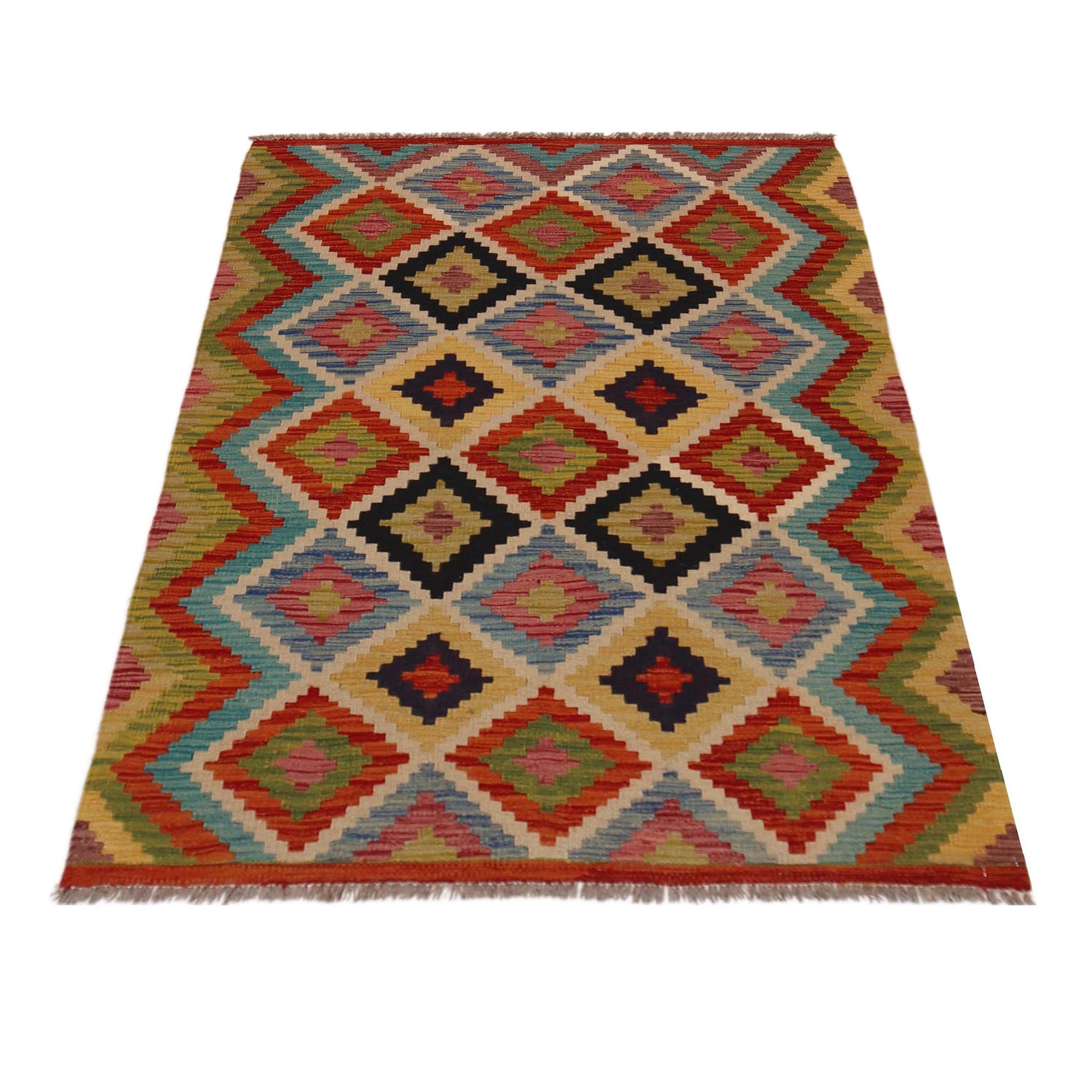 Handmade Multi Kilim Geometric 3x5 ft