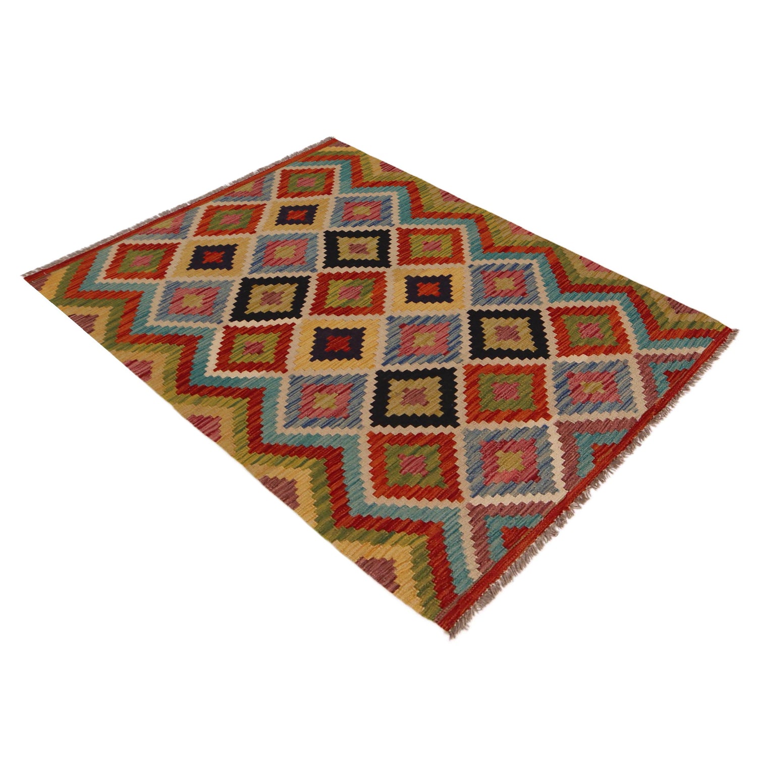 Handmade Multi Kilim Geometric 3x5 ft