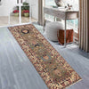 Sultani Runner Handmade Gray Floral 8' Runner