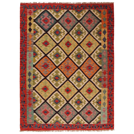 Handmade Multi Kilim Geometric 4x7 ft