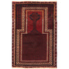 Baluchi Rug Handmade Red Prayer Design 3x5 ft