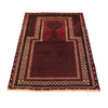 Baluchi Rug Handmade Red Prayer Design 3x5 ft