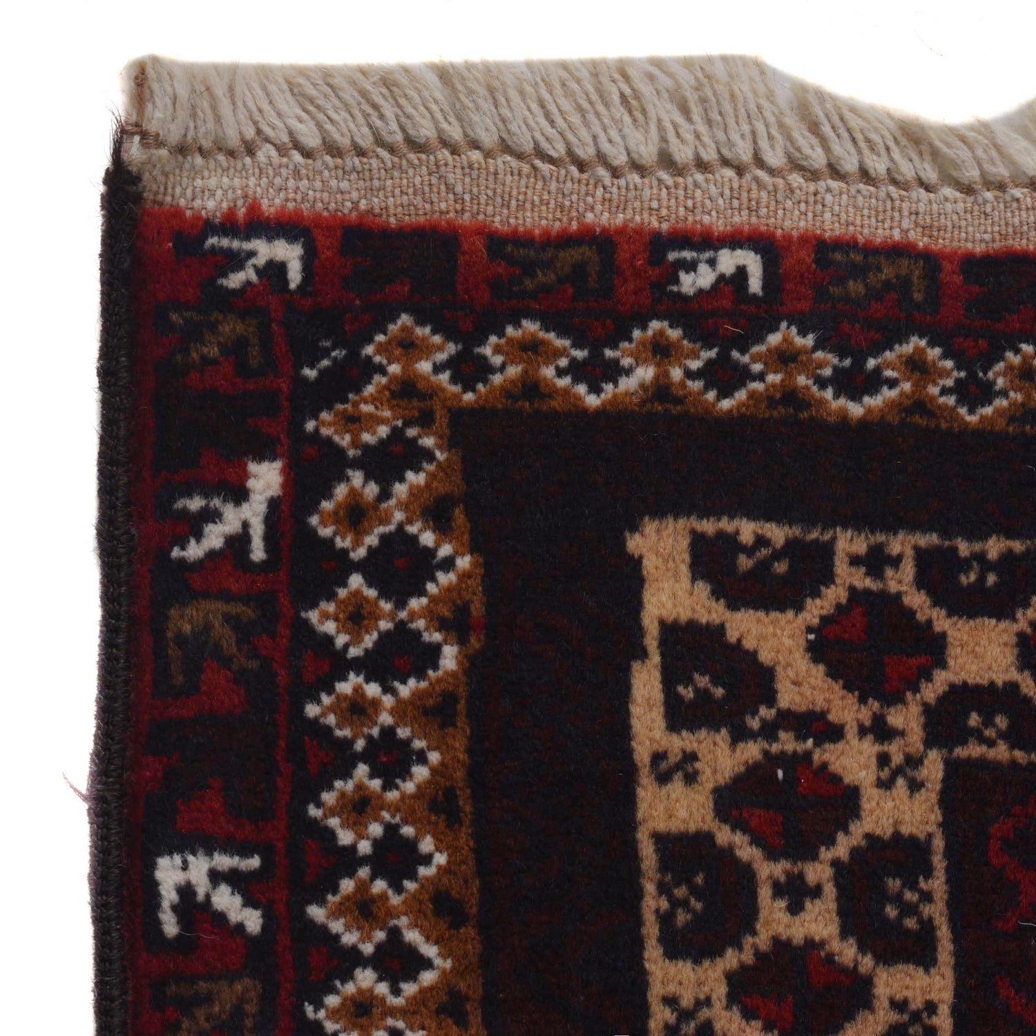 Baluchi Rug Handmade Red Prayer Design 3x5 ft