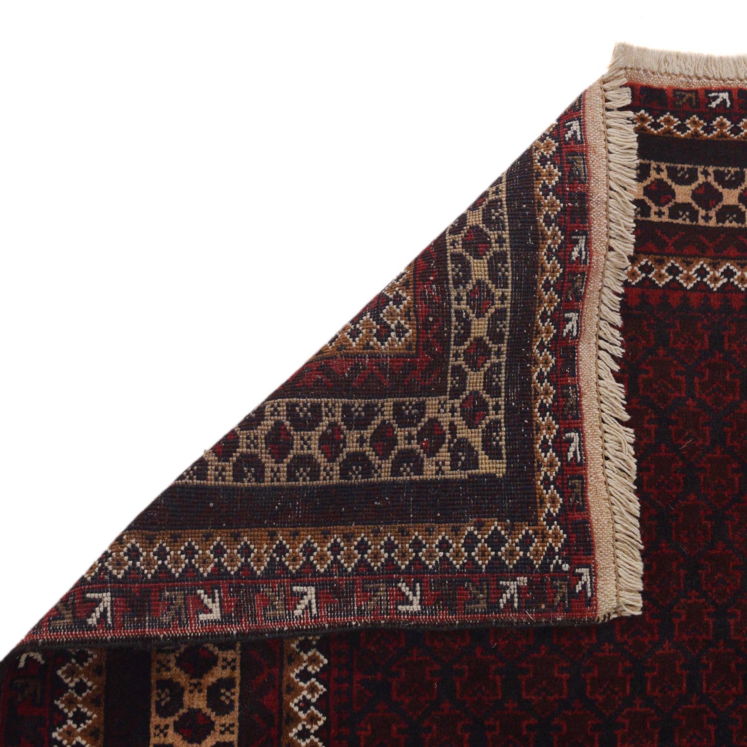Baluchi Rug Handmade Red Prayer Design 3x5 ft