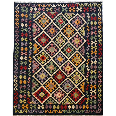 Handmade Multi Kilim Geometric 5x8 ft