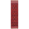 Mashwani Area Rug Runner Handmade Deep Red Geometric 8'