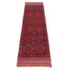 Mashwani Runner Rug Handmade Deep Red Geometric 8' Runner