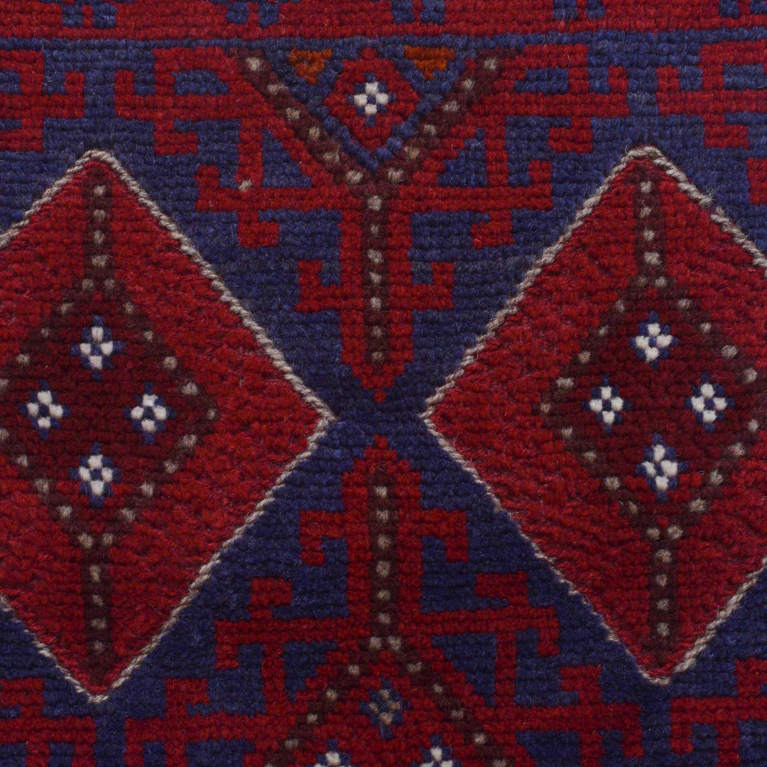 Mashwani Runner Rug Handmade Deep Red Geometric 8' Runner