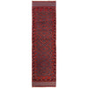 Mashwani Runner Handmade Deep Red Geometric 8' Runner