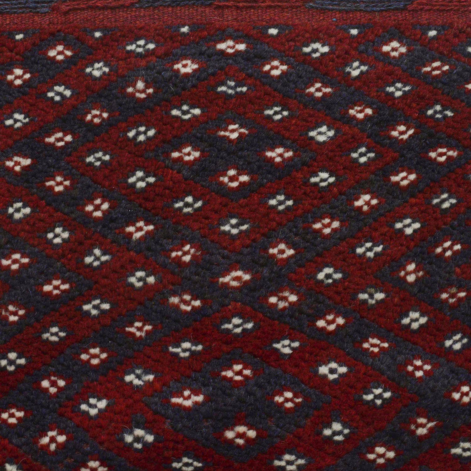 Mashwani Runner Handmade Deep Red Geometric 8' Runner