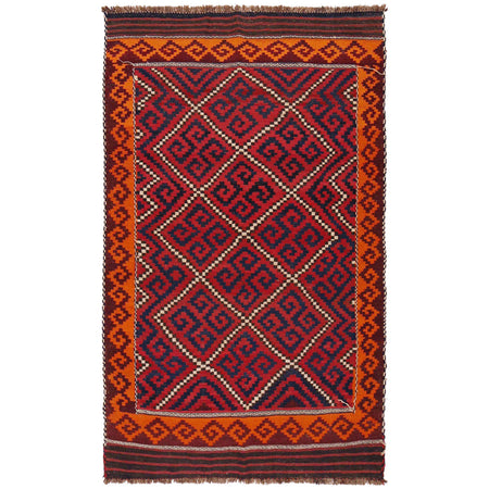 Maimana Kilim Area Rug Handmade Multi Floral 7x10 ft