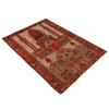 Baluchi Rug Handmade Brown Prayer Design 3x5 ft