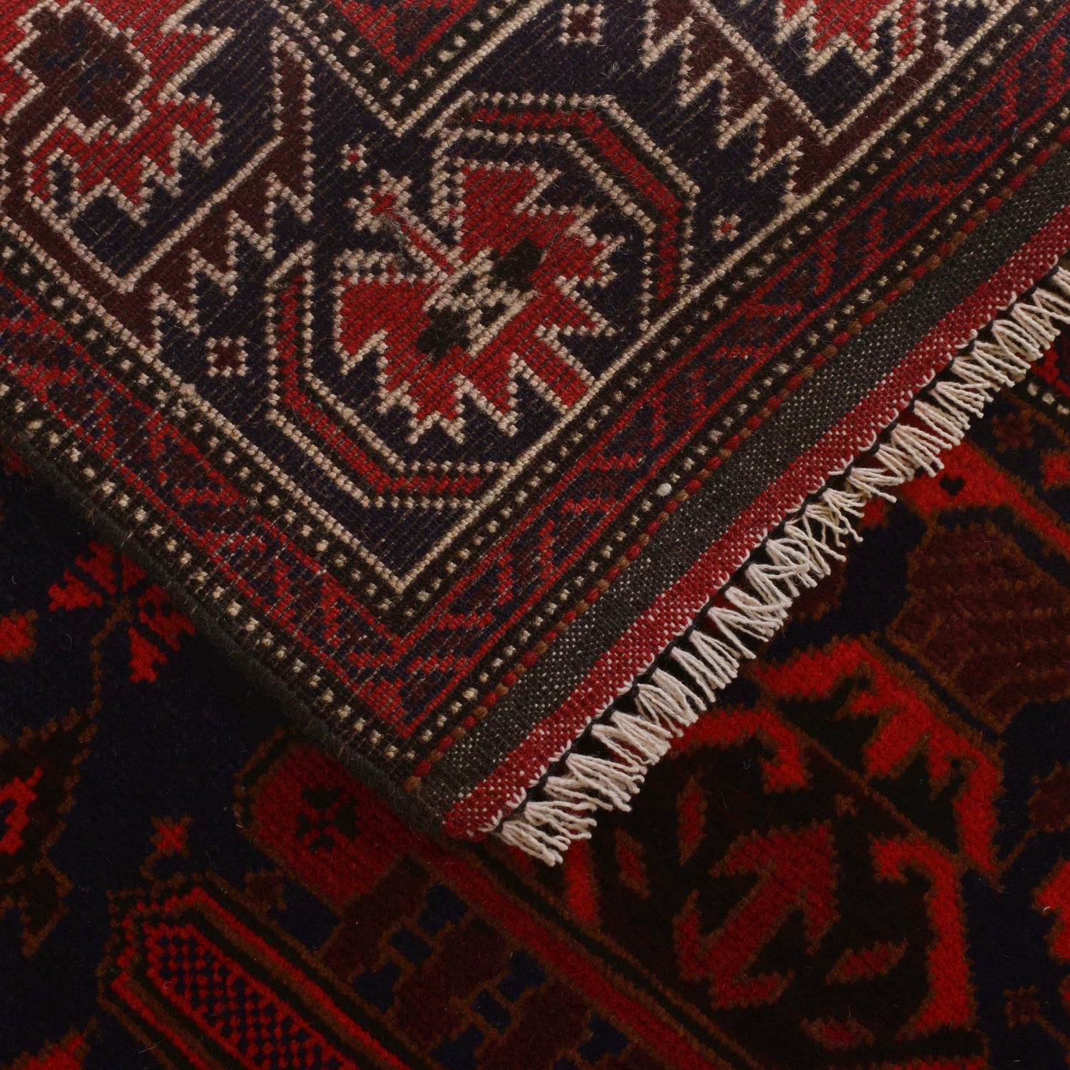 Baluchi Rug Handmade Red Prayer Design 3x5 ft