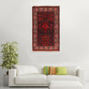 Baluchi Rug Handmade Red Prayer Design 3x5 ft