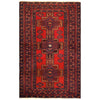 Baluchi Rug Handmade Red Geometric 3x5 ft