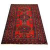 Baluchi Rug Handmade Red Geometric 3x5 ft