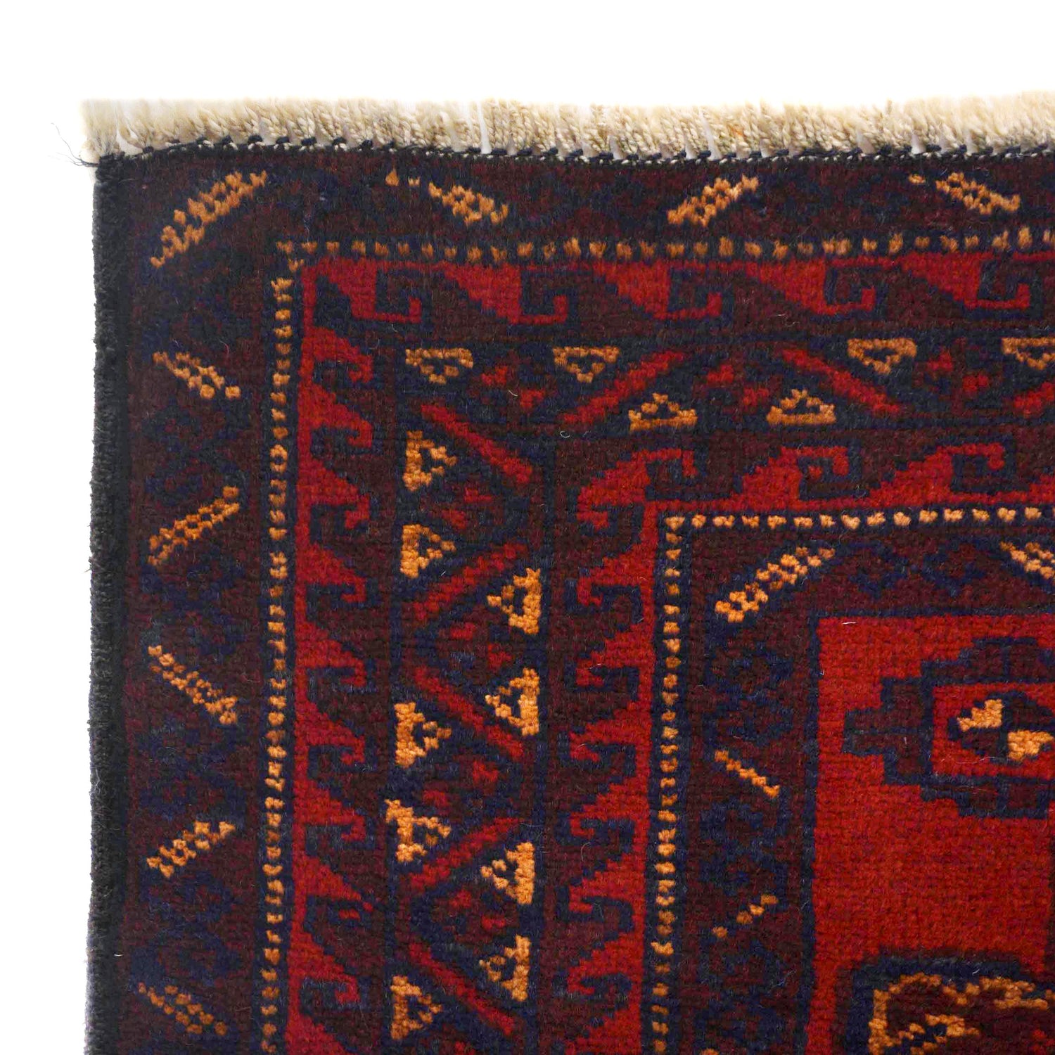 Baluchi Rug Handmade Red Geometric 3x5 ft