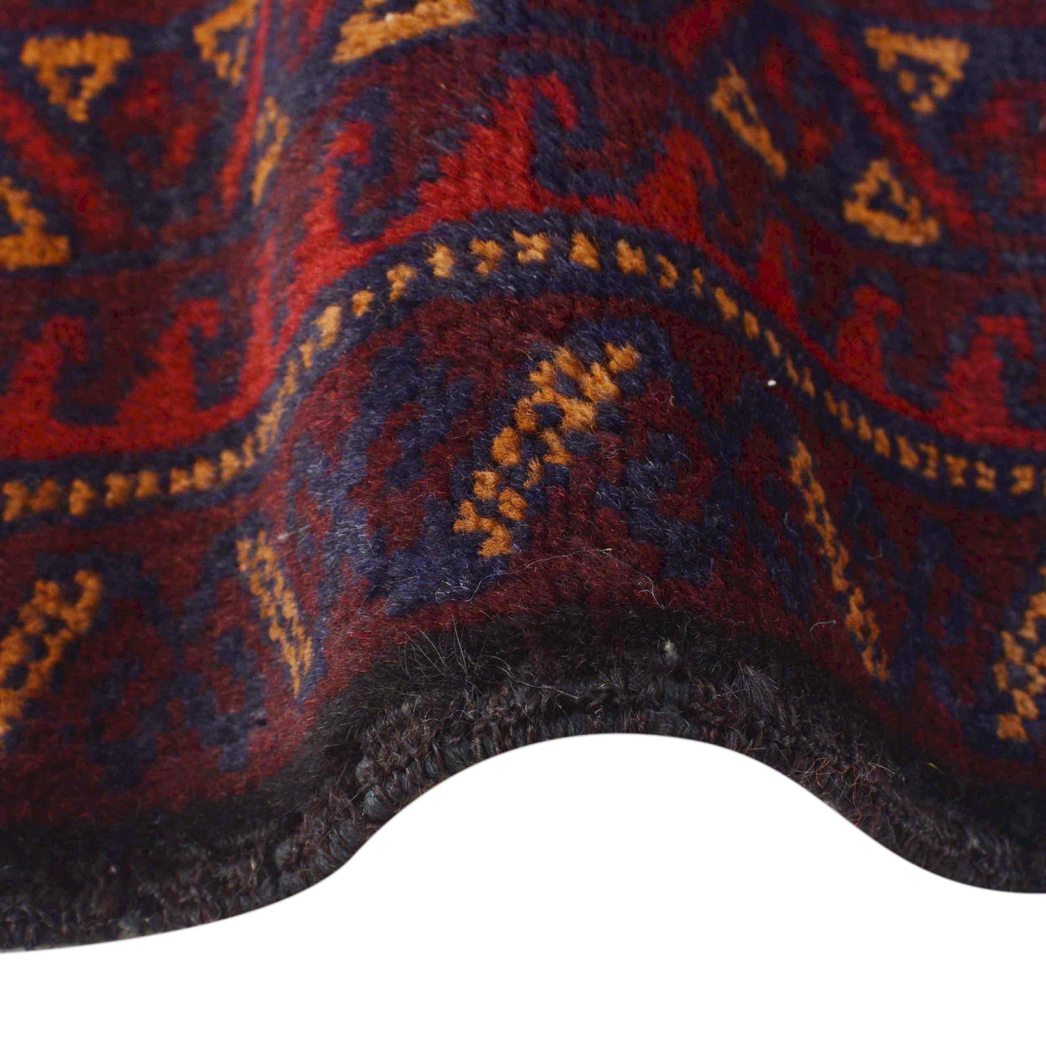 Baluchi Rug Handmade Red Geometric 3x5 ft