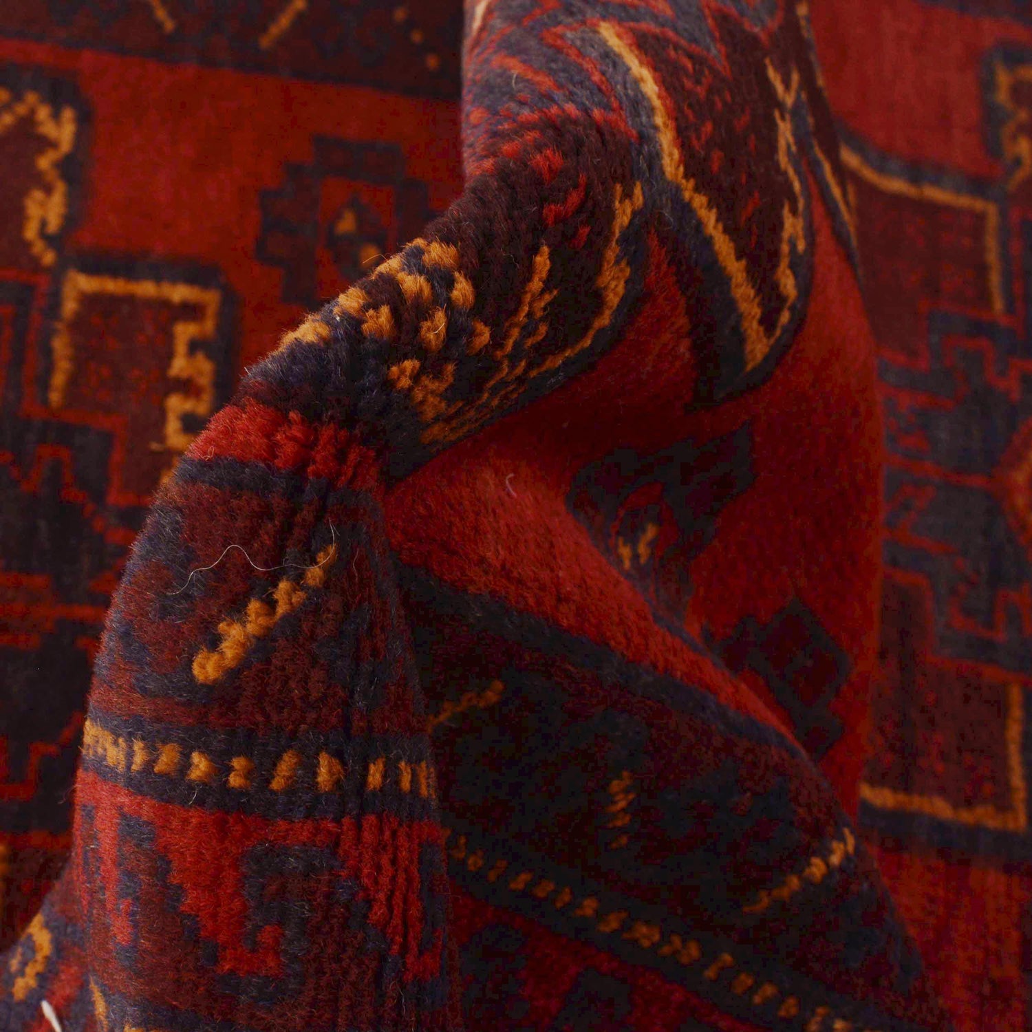 Baluchi Rug Handmade Red Geometric 3x5 ft