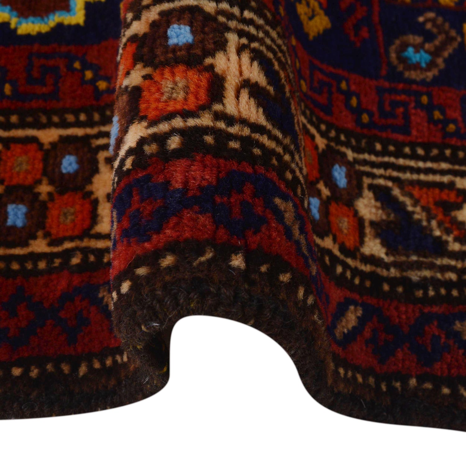 Baluchi Rug Handmade Multi Prayer Design 2x4 ft