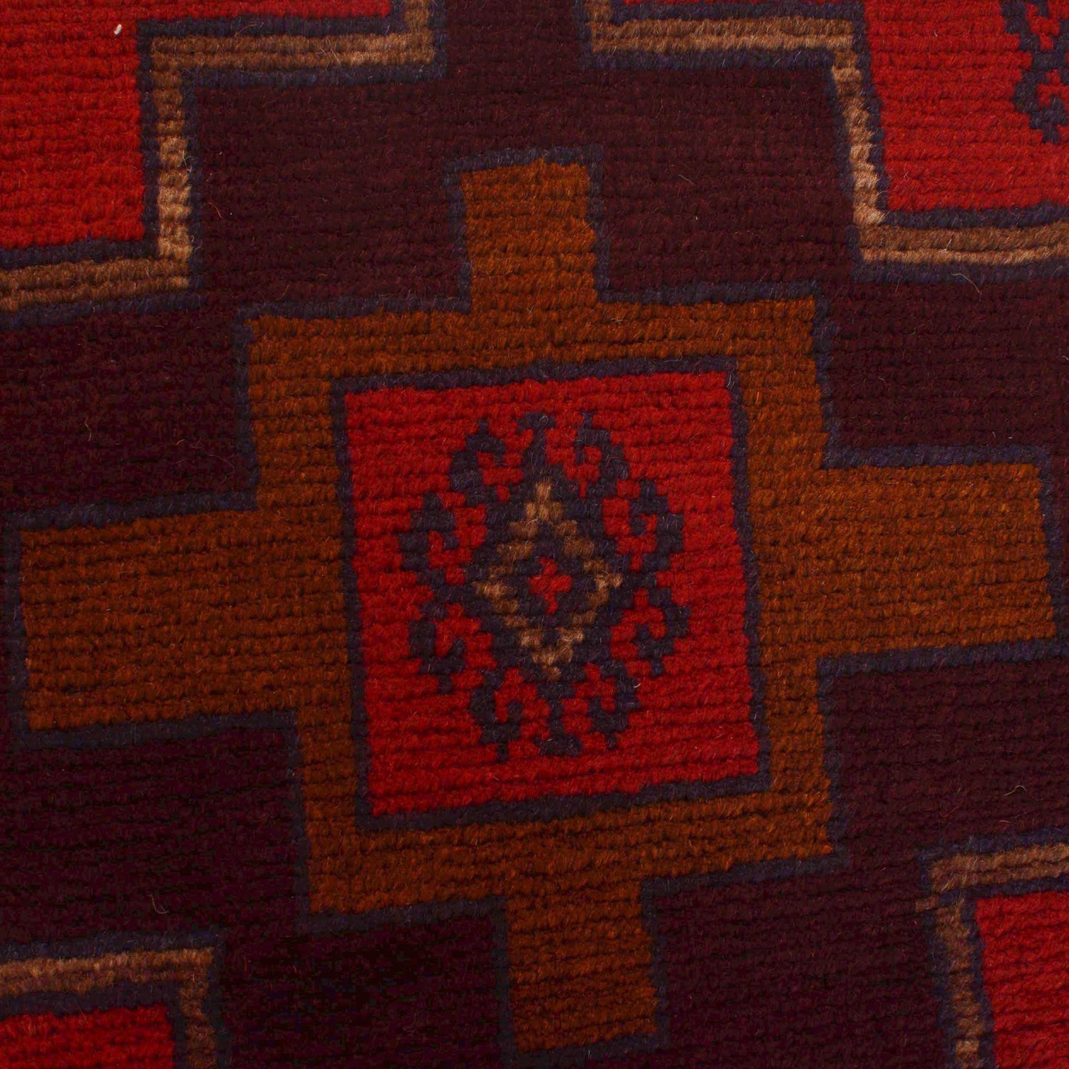 Baluchi Rug Handmade Red Geometric 2x4 ft