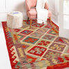 Handmade Multi Kilim Geometric 2x4 ft