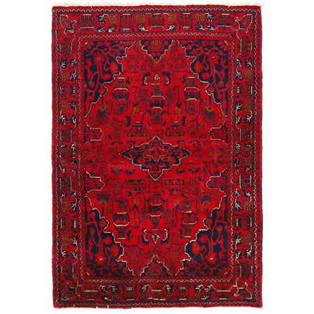 Khal Mohammadi Rug Handmade Red 3x5 ft
