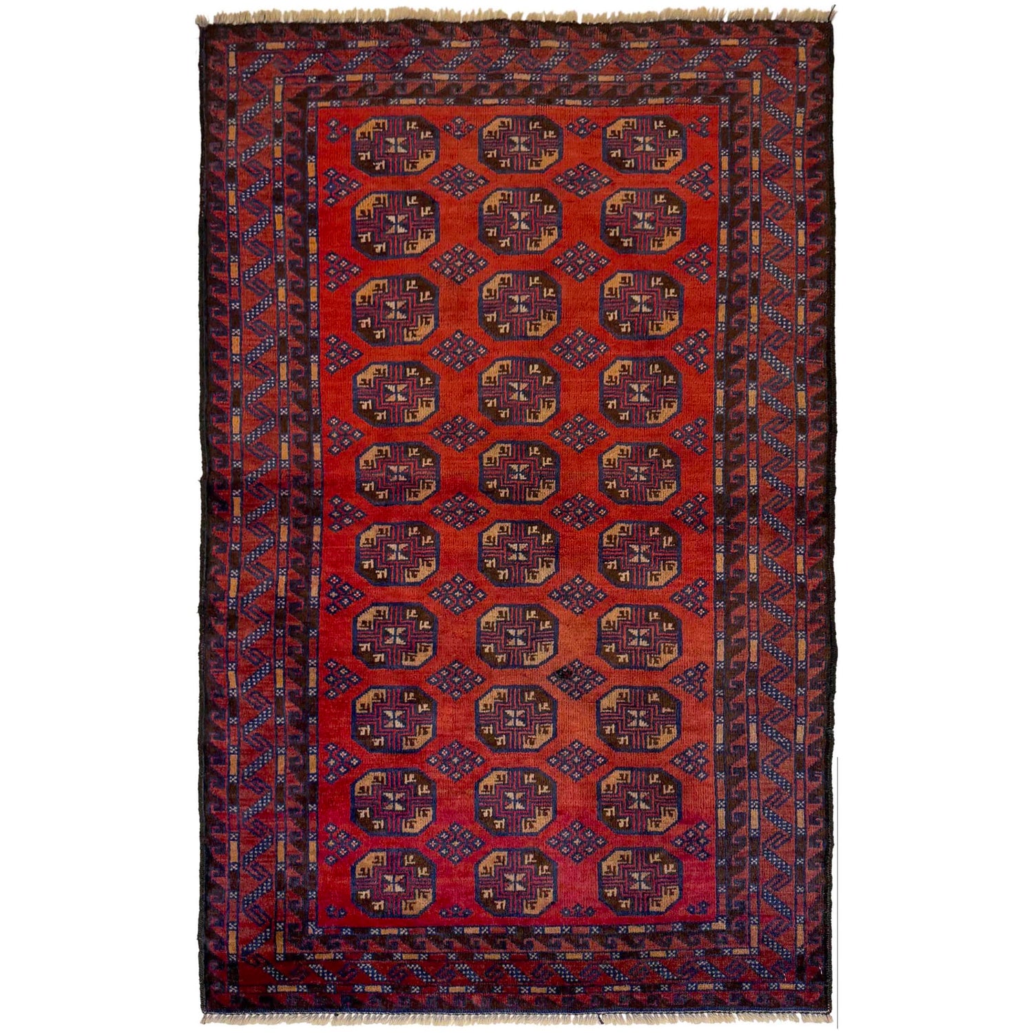 Baluchi Rug Handmade Multi Geometric 3x5 ft