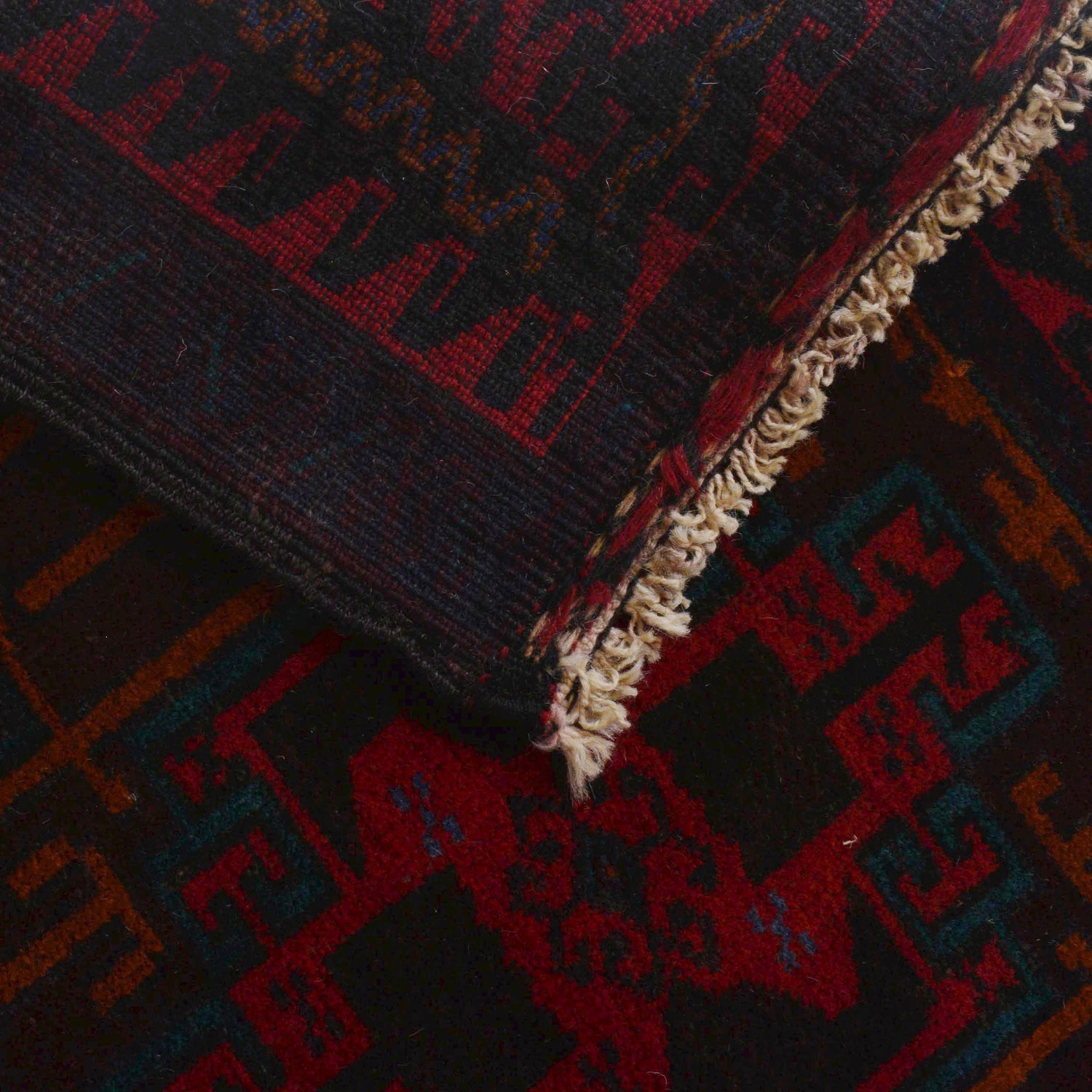 Baluchi Rug Handmade Multi Geometric 3x5 ft