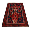 Baluchi Rug Handmade Red Geometric 3x5 ft
