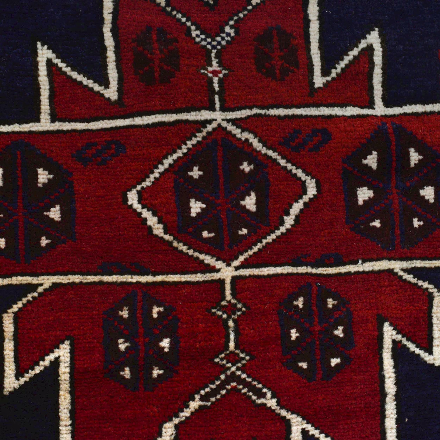 Baluchi Rug Handmade Red Geometric 3x5 ft