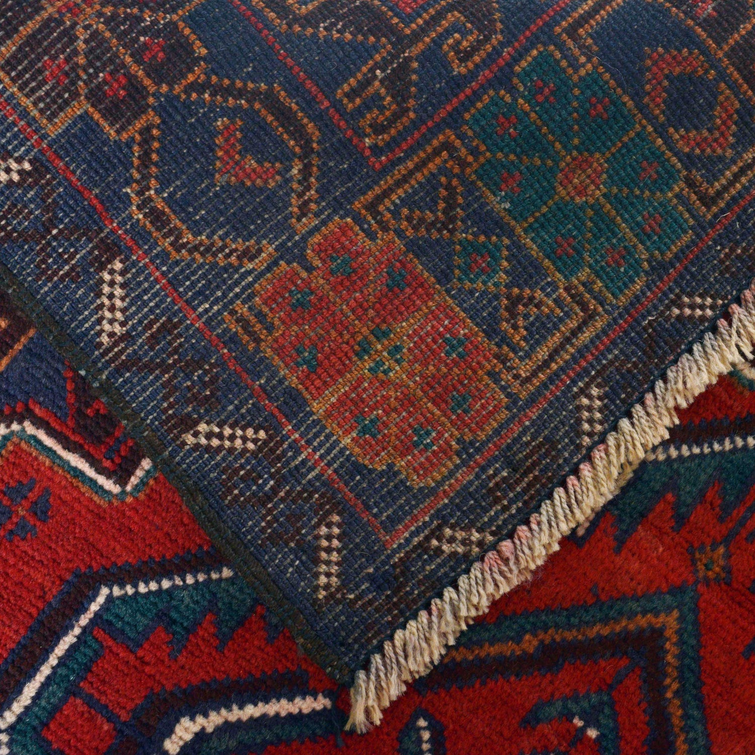 Baluchi Rug Handmade Red Geometric 3x5 ft