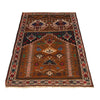 Baluchi Rug Handmade Brown Prayer Design 2x4 ft