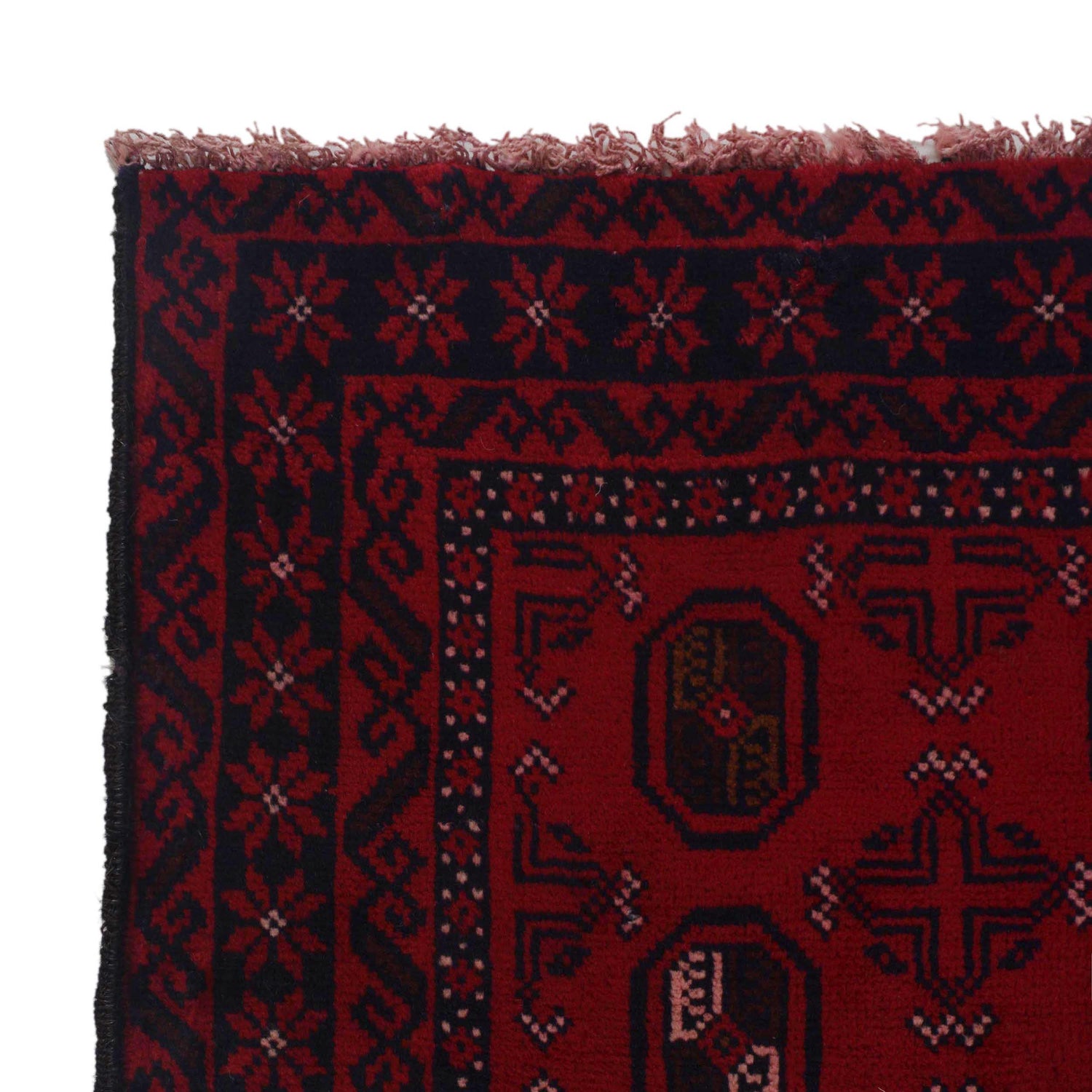 Baluchi Rug Handmade Red Geometric 3x5 ft