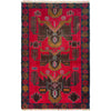 Baluchi Rug Handmade Red Geometric 3x5 ft